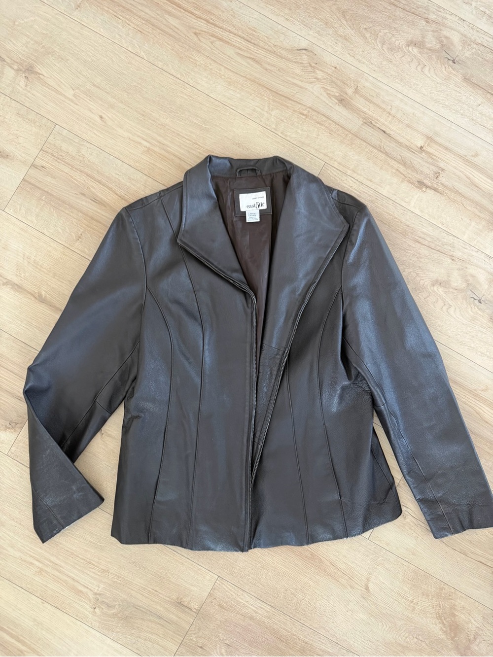 East 5th Women's Genuine Leather Zip-Front Jacket